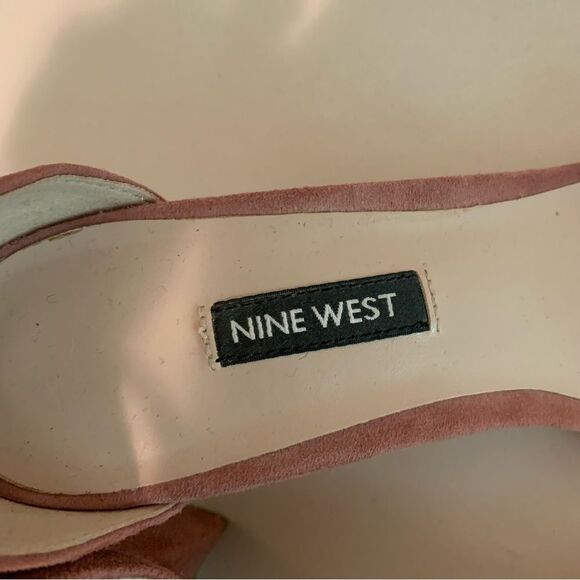 Nine West blush pink ankle strap block heel sandals size 9 - Picture 7 of 8